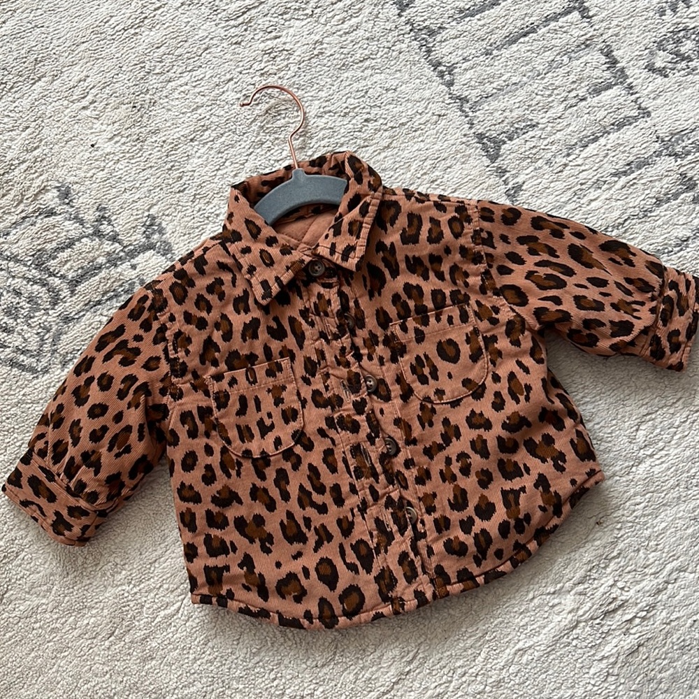 Baby Leopard Shirt Jacket